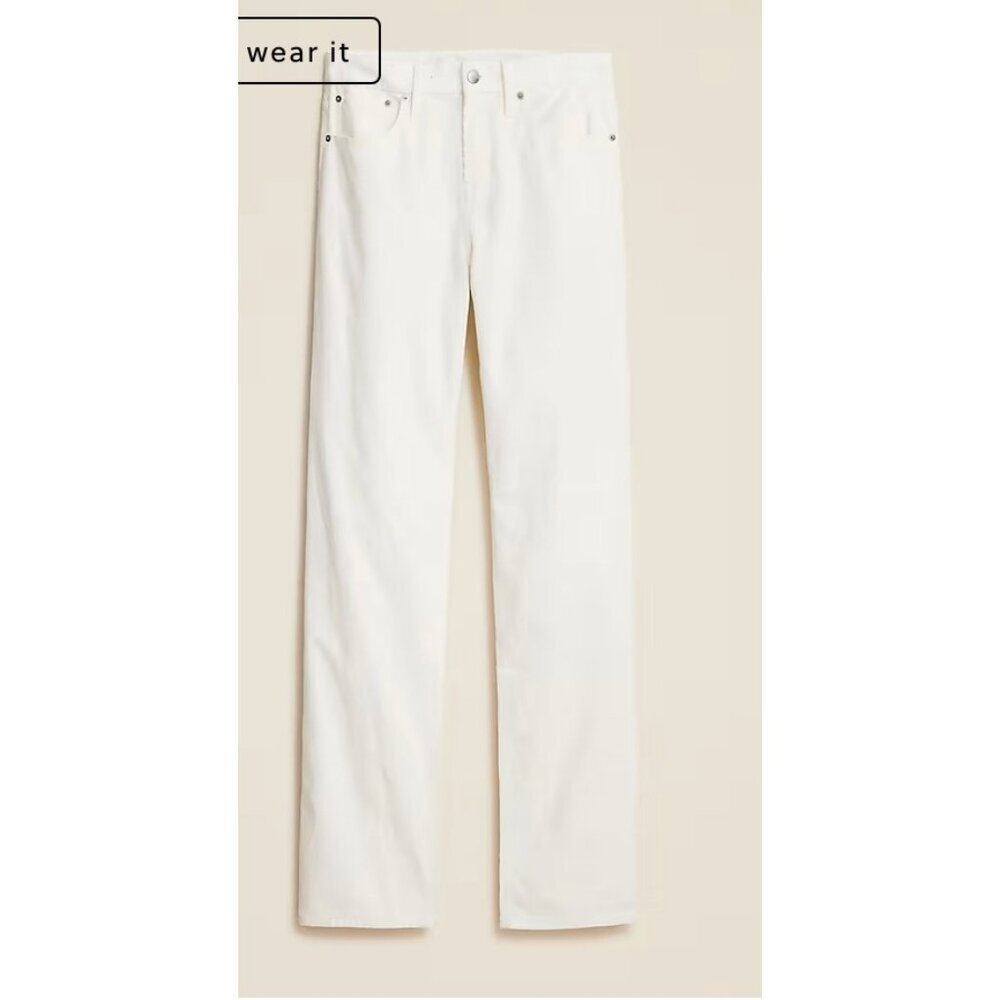 J.Crew $148 Loose Straight Corduroy Pant in Ivory Size 37 CC466 - Picture 1 of 9